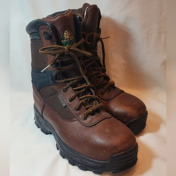 Rocky Sport Utility Max 9D 8&quot; 600G Thinsulate Leather Boots FQ0006486 EUC