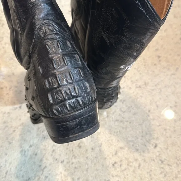 Rogers Leather Cowboy boots. Size 9.5.  Croc/alligator/ostrich-see pictures.