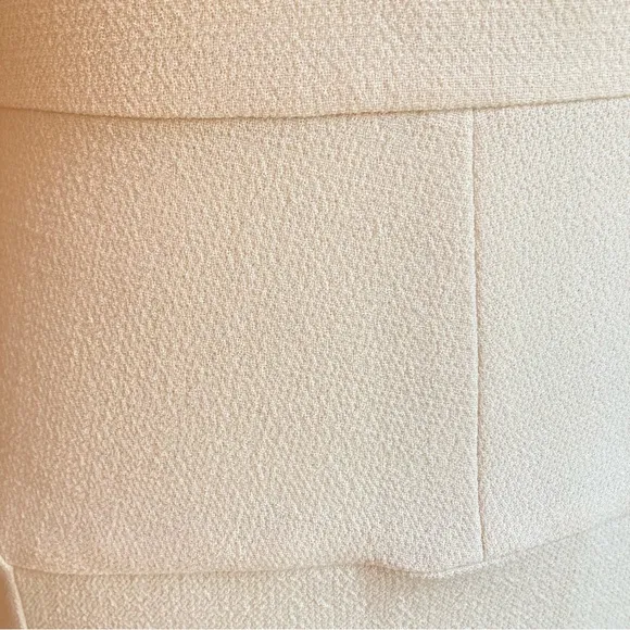 ROLAND MOURET Cream Wool Knit Bodycon Pencil Skirt Dress