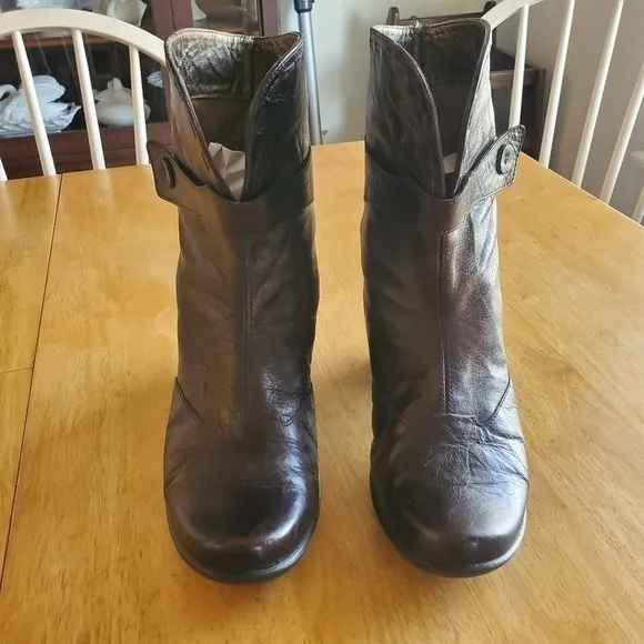Romika Distressed Brown Leather Boots sz 38