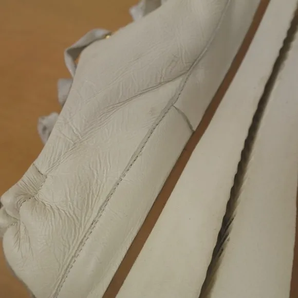 Ron White Sneakers White Cream Champagne Leather Nova Italy