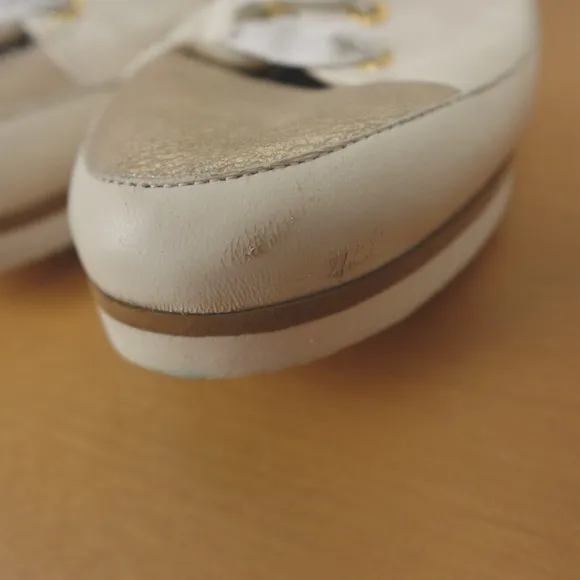 Ron White Sneakers White Cream Champagne Leather Nova Italy