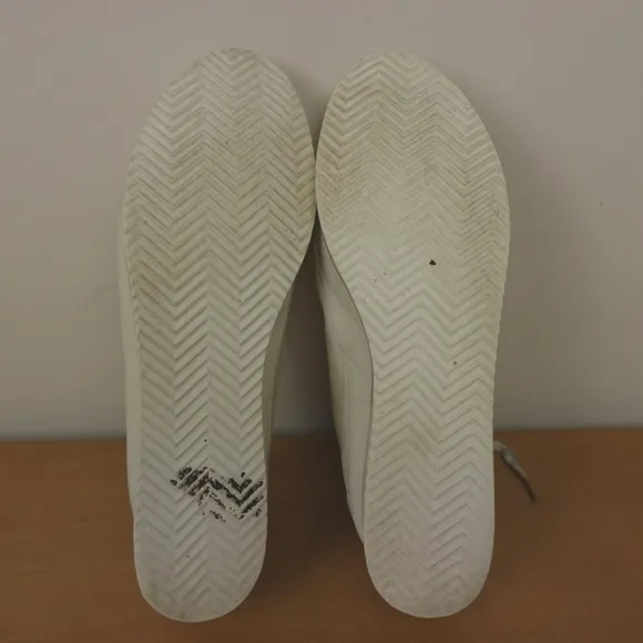 Ron White Sneakers White Cream Champagne Leather Nova Italy
