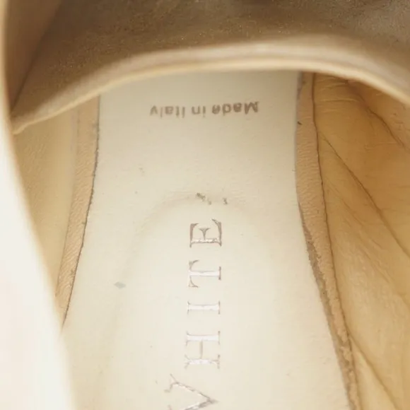 Ron White Sneakers White Cream Champagne Leather Nova Italy