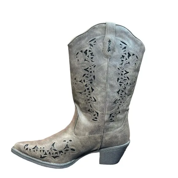 Roper Women's Alisa Metallic Inlay Boot - Pointed Toe - 09-021-1556-1020 BR