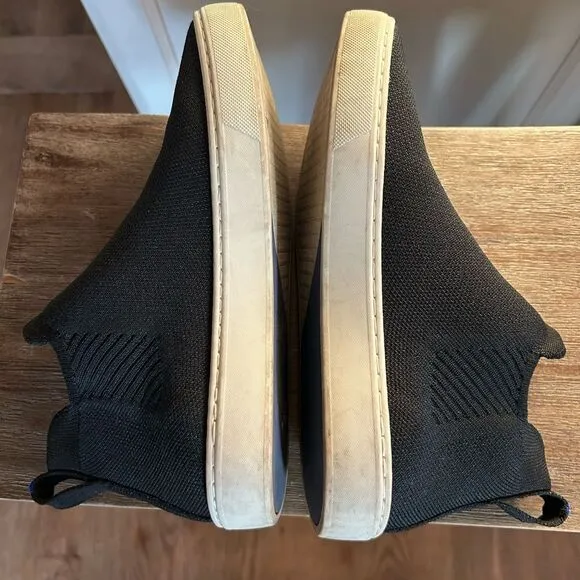 Rothy's black high top sneakers black 7.5 excellent