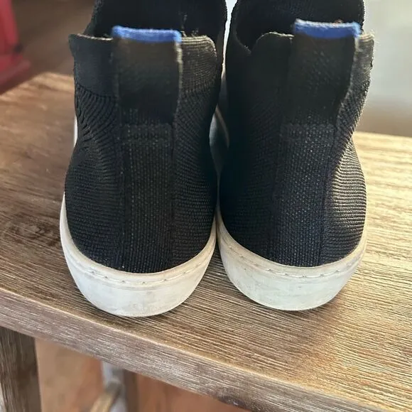 Rothy's black high top sneakers black 7.5 excellent