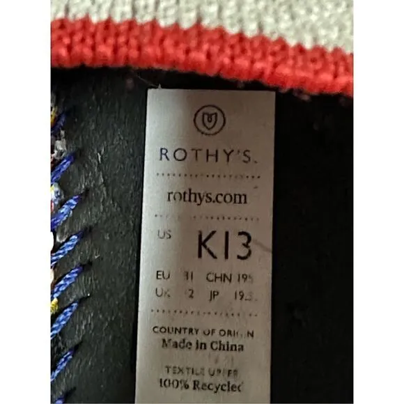 ROTHYS Flame Slip On Kids Sneakers Shoes 13