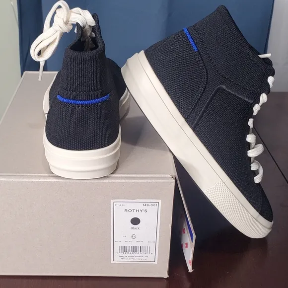 ROTHY'S HIGH TOP SNEAKERS IN BLACK