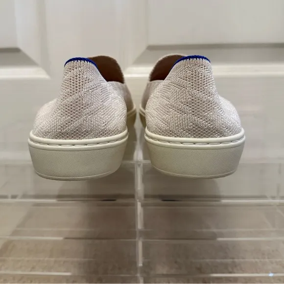 Rothy's Limited Edition Ivory Houndstooth Original Slip On Sneaker Size 8