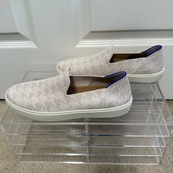 Rothy's Limited Edition Ivory Houndstooth Original Slip On Sneaker Size 8