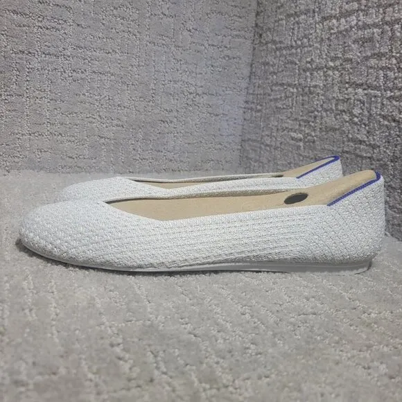 Rothy's The Flat Women's Size 9.5 US Salt Honeycomb Round Toe Slip On Shoes