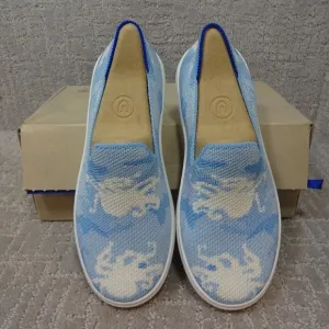 Rothy's The Kid Blue Octopus Knit Slip On Sneaker Shoes Multiple Sizes