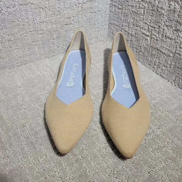 Rothy's The Merino Collection Camel Pointed Flat Slip on Shoes Womens Size 11 US