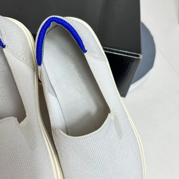 Rothys The Original Slip On Loafers Shoes Women Size 9.5 / Men Size 8 White EUC!