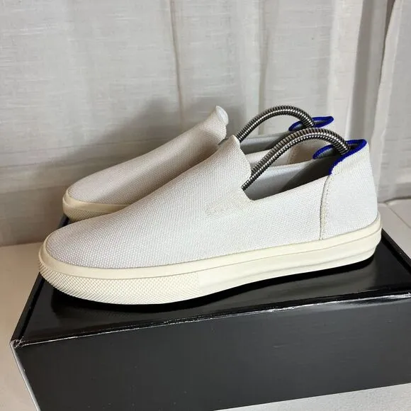 Rothys The Original Slip On Loafers Shoes Women Size 9.5 / Men Size 8 White EUC!