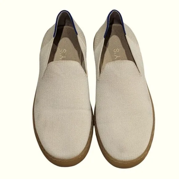 Rothy's The Original Slip On Sneaker Vanilla Bean Knit Casual Shoes Size 8.5B