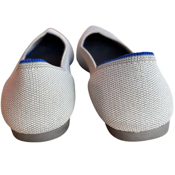 Rothy's The Point Light Gray Slip On Knit Flats size 9.5
