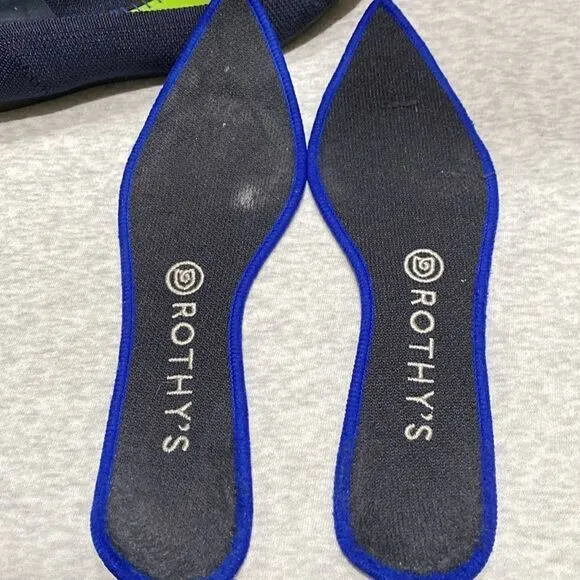 Rothy's The Point Women's Size 9 US Maritime Navy Pointed Toe Slip on Shoes