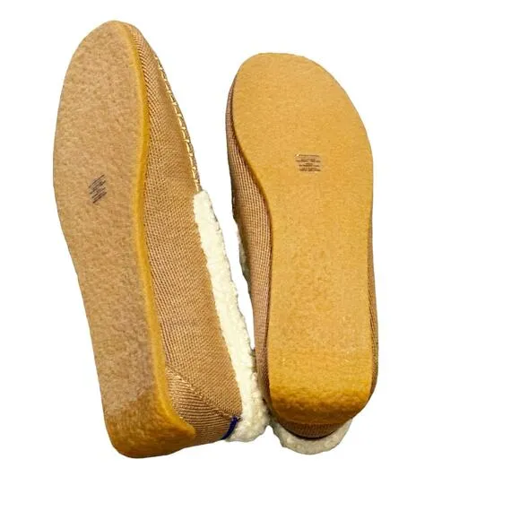 Rothy's The Scuff Slipper Merino Wool Slip On Birch Tan Size 9 NWOB