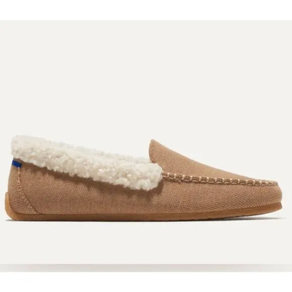 Rothy's The Scuff Slipper Merino Wool Slip On Birch Tan Size 9 NWOB