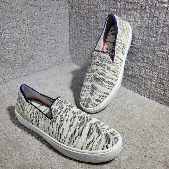 Rothy's The Sneaker Maritime Tiger Stripes Slip On Shoes Women's Multiple Sizes