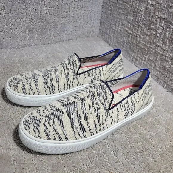 Rothy's The Sneaker Maritime Tiger Stripes Slip On Shoes Women's Multiple Sizes