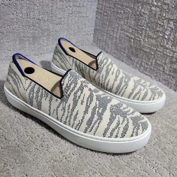 Rothy's The Sneaker Maritime Tiger Stripes Slip On Shoes Women's Multiple Sizes