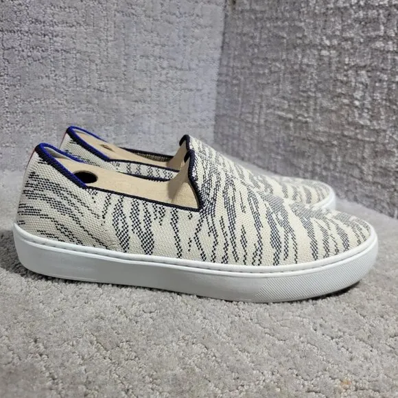 Rothy's The Sneaker Maritime Tiger Stripes Slip On Shoes Women's Multiple Sizes