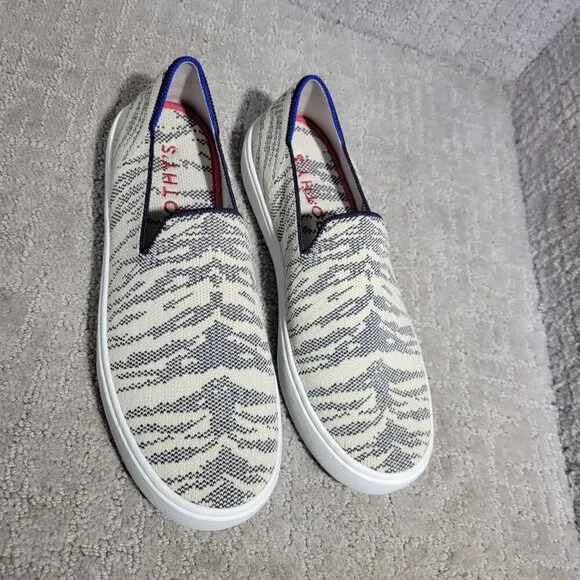 Rothy's The Sneaker Maritime Tiger Stripes Slip On Shoes Women's Multiple Sizes
