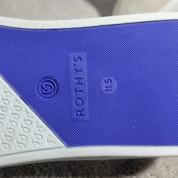 Rothy's The Sneaker Sand Ivory Textile Slip On Casual Shoes Women's Size 11.5 US