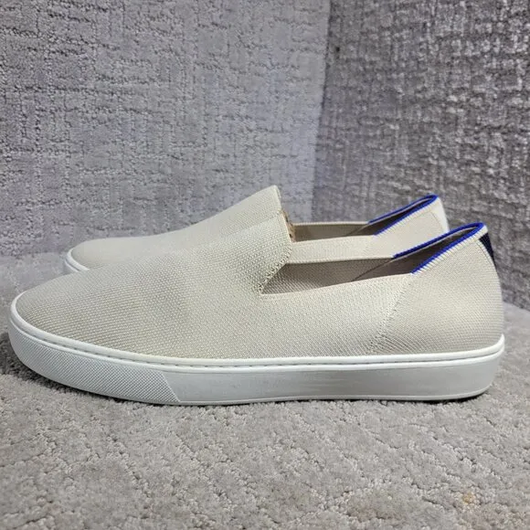Rothy's The Sneaker Sand Ivory Textile Slip On Casual Shoes Women's Size 11.5 US