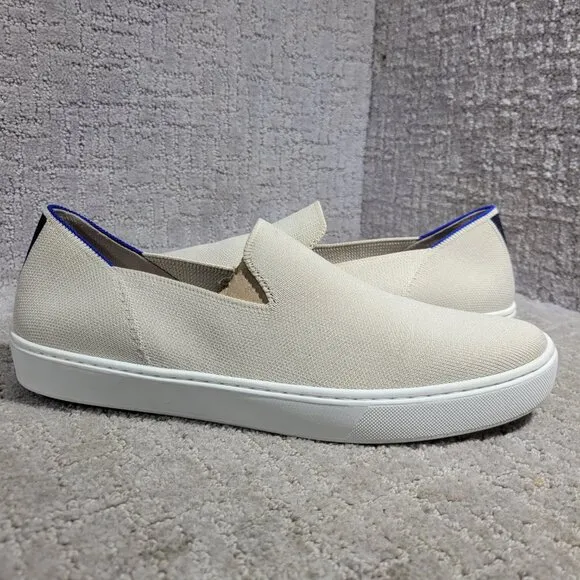 Rothy's The Sneaker Sand Ivory Textile Slip On Casual Shoes Women's Size 11.5 US