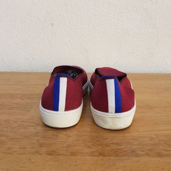 Rothy's The Sneaker Slip On Garnet Burgundy Red
