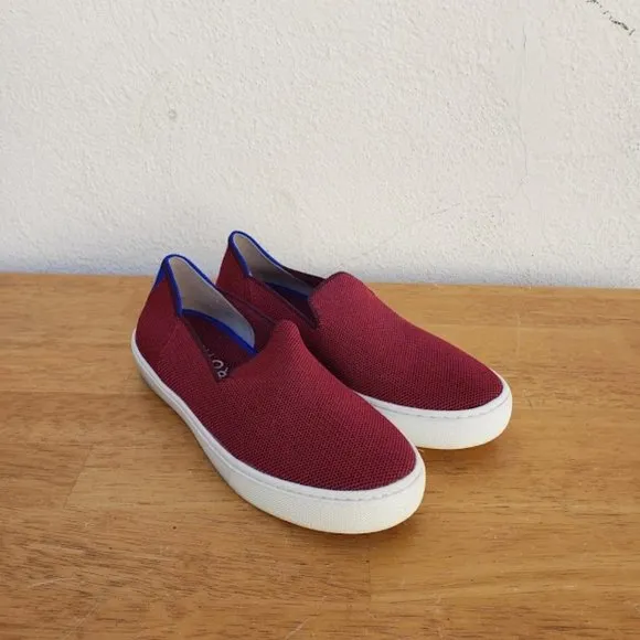 Rothy's The Sneaker Slip On Garnet Burgundy Red