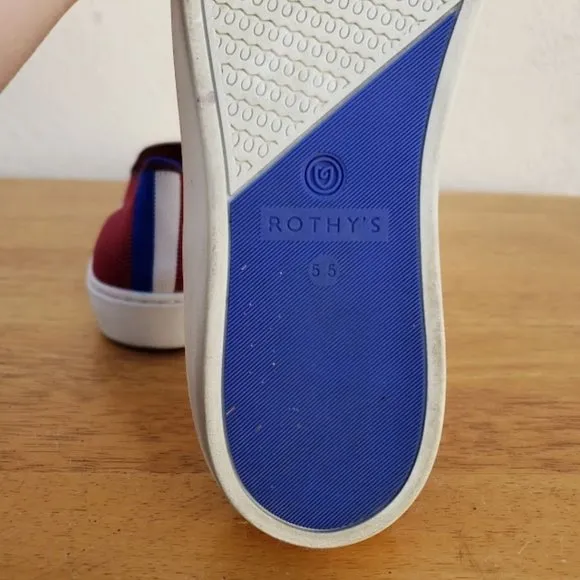 Rothy's The Sneaker Slip On Garnet Burgundy Red