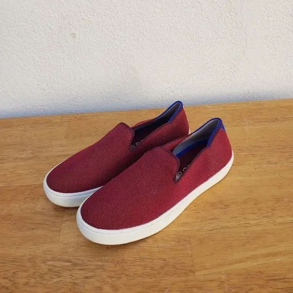 Rothy's The Sneaker Slip On Garnet Burgundy Red