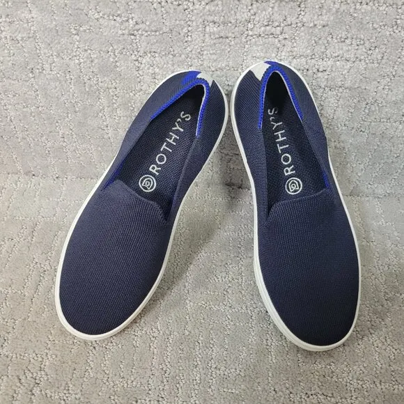 Rothy's The Sneaker Womens Size 6 Deep Navy Slip On Shoes Comfort Shoe