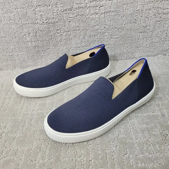 Rothy's The Sneaker Womens Size 6 Deep Navy Slip On Shoes Comfort Shoe