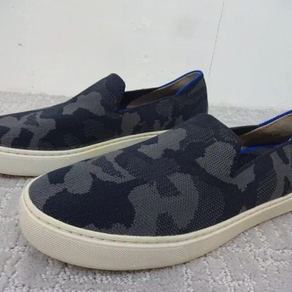 Rothys The Sneaker Women's Size 8 US Gray Camo Flat Slip-on Slippers Shoes