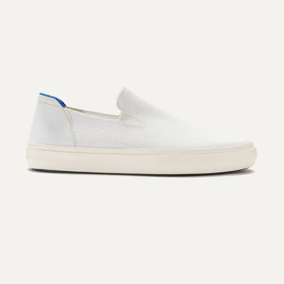 Rothy's Women's White The City Slip On Sneaker Flat Shoes Size 10.5 NWOB