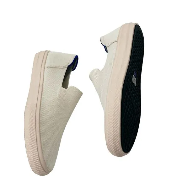 Rothy's Women's White The City Slip On Sneaker Flat Shoes Size 10.5 NWOB
