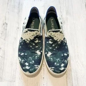 Rothy's Shibori Sneakers Shoes Sea Green Tye Dye Slip On Womens Size 8.5
