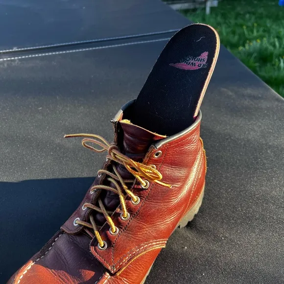 Roughneck Red Wing Shoes Brown Moc Toe