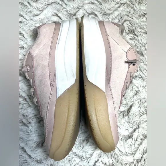 Roxy Joey Platform Sneakers Blush Suede Leather Comfort Slip-on Women’s Size 8