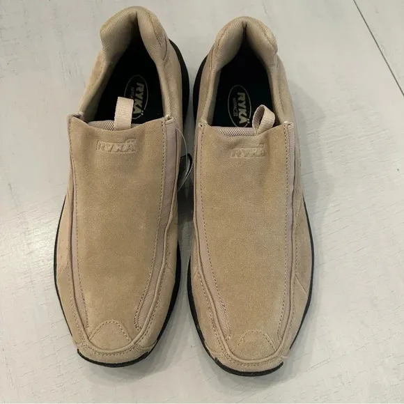 Ryka Tan Suede Cascade Roamer Low Cut Slip On Shoes with ScotchGard Sz 10 GUC