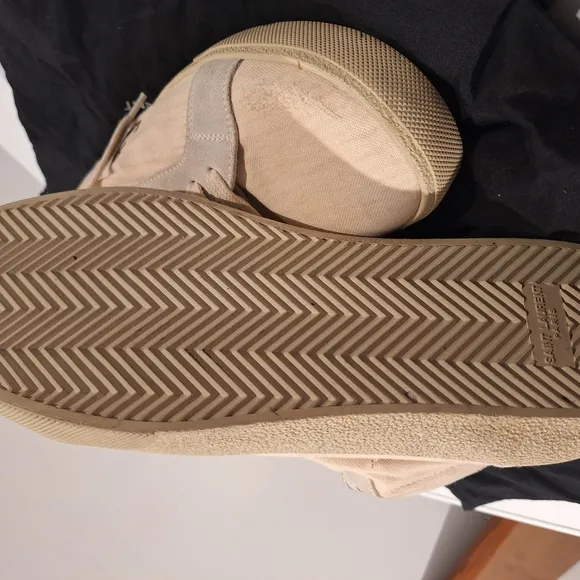 Saint Laurent Beige High-Top Sneakers.Few Smudges As Shown In Pictures
