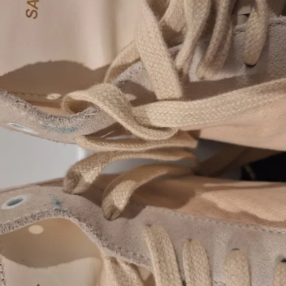 Saint Laurent Beige High-Top Sneakers.Few Smudges As Shown In Pictures