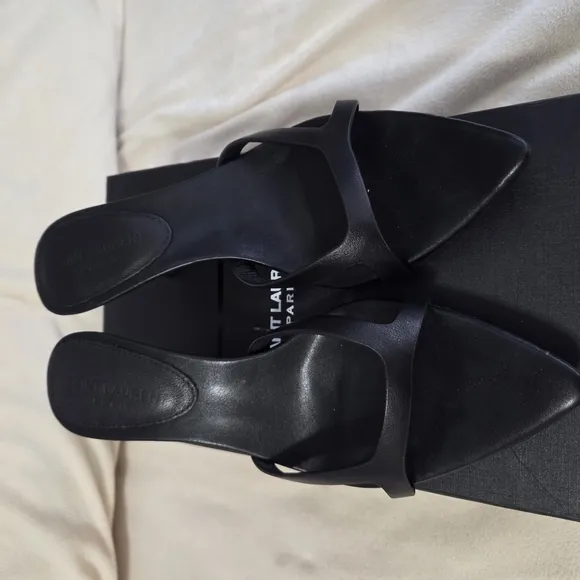 Saint Laurent Women's Black Slide Sandals