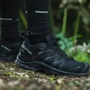 Salomon Black and Green Athletic Shoes with Rugged Design Women Size 8